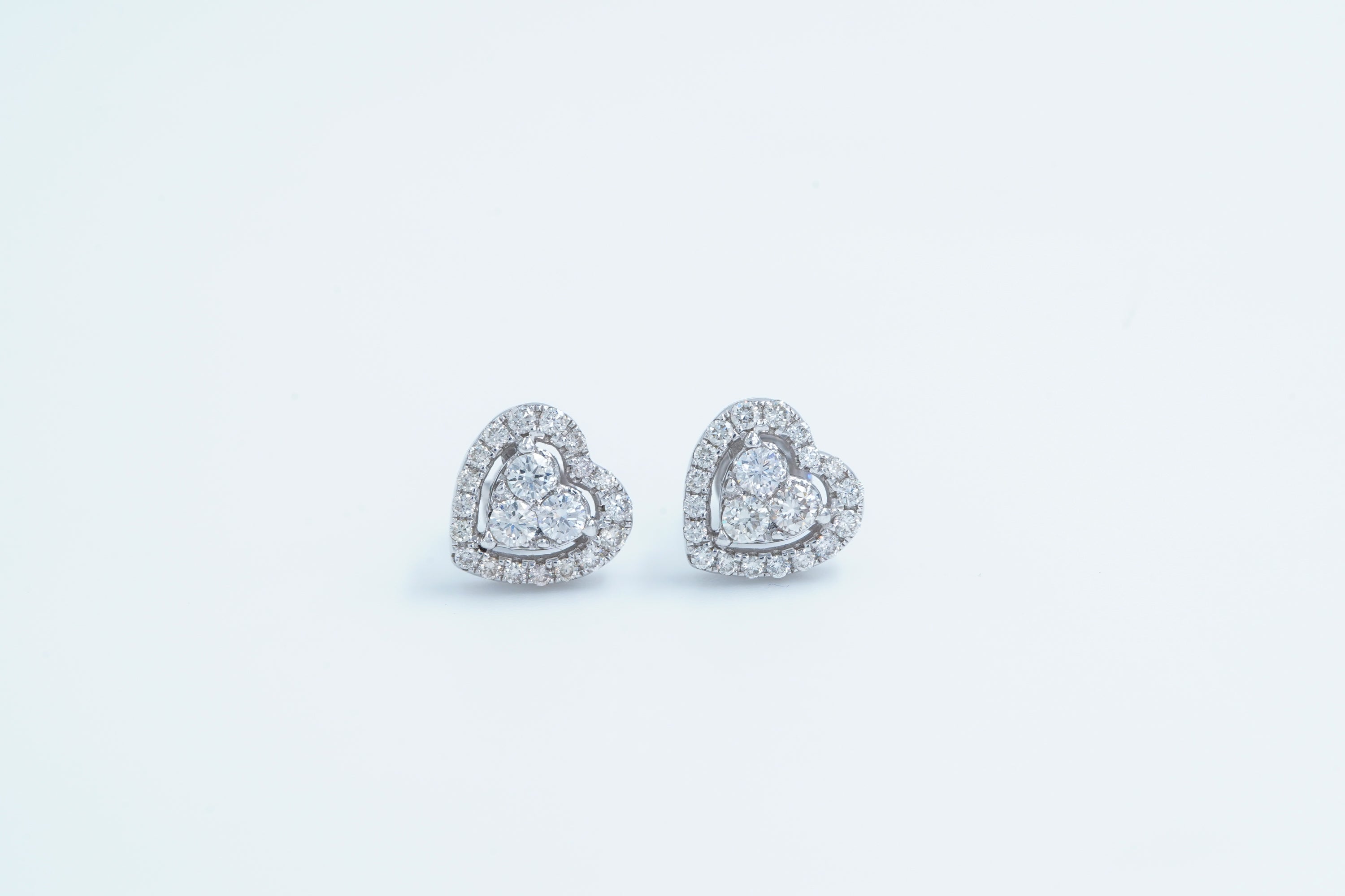 Protected Diamond Heart Earrings