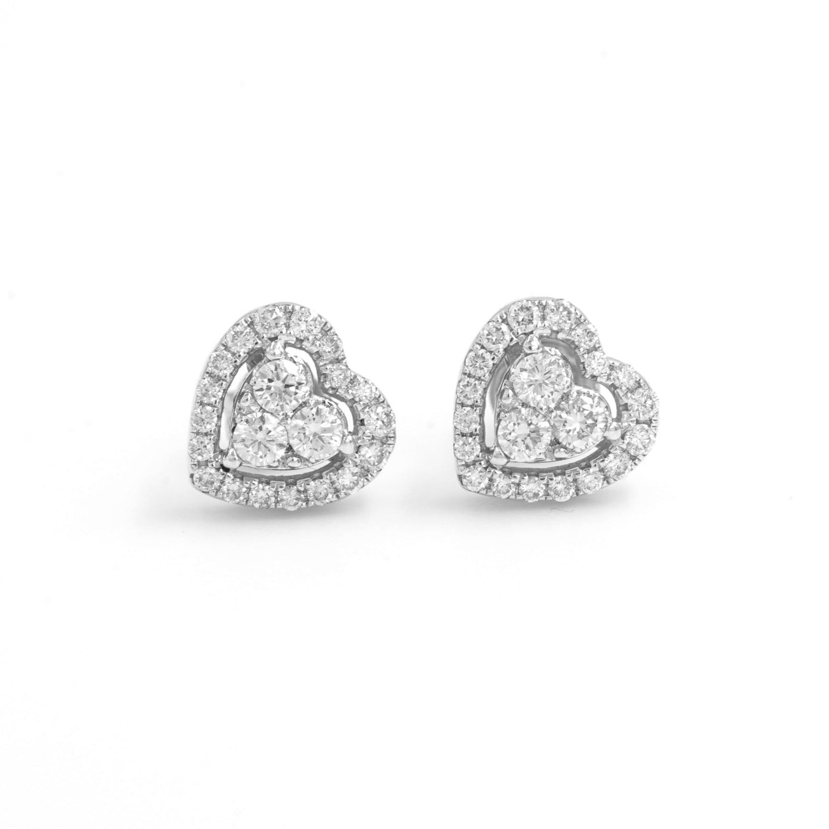 Protected Diamond Heart Earrings