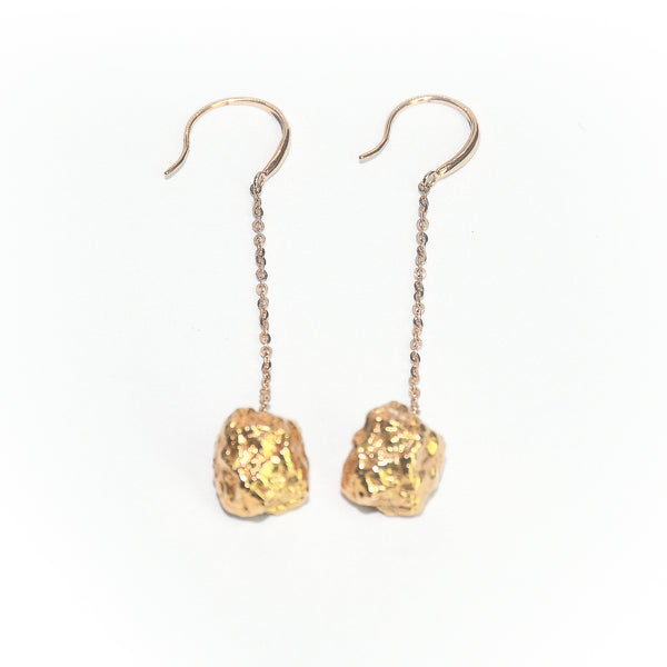 Gold Rock Earrings