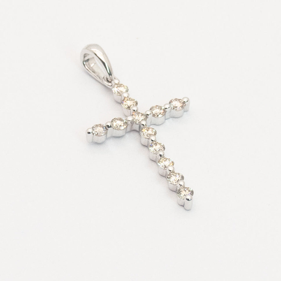 Rose Gold Diamond Cross