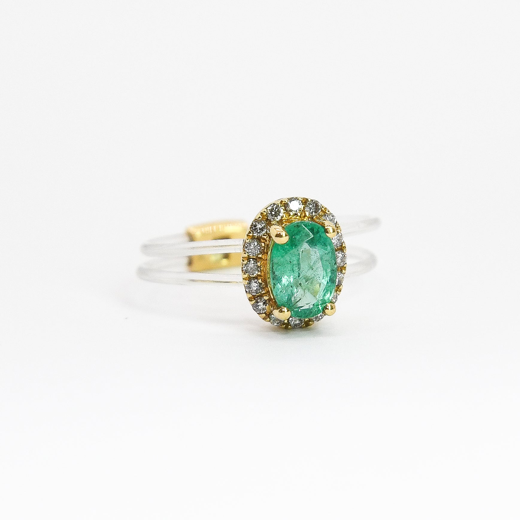 Floating Emerald Ring