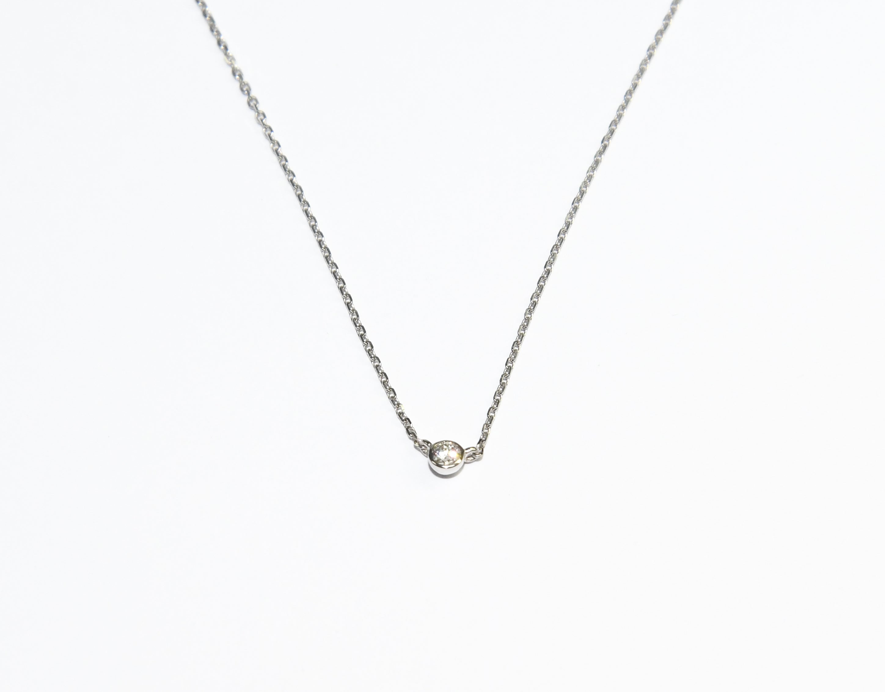 White Diamond Studd Necklace