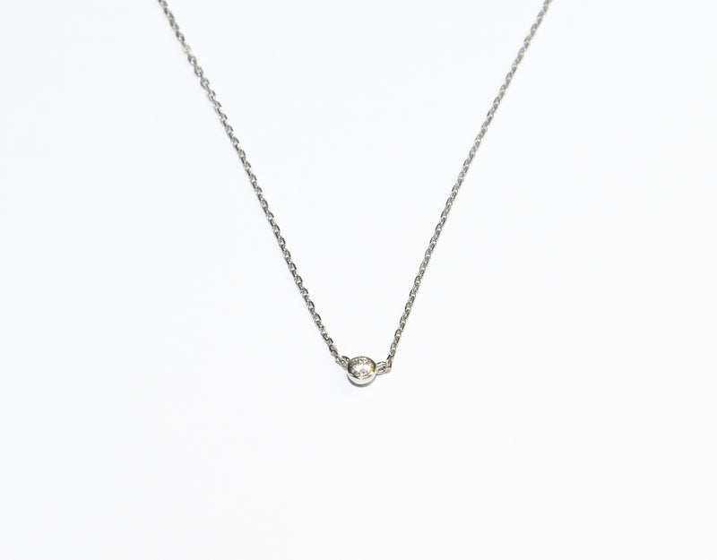 White Diamond Studd Necklace