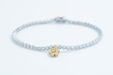 Dangling Diamond Flower Bracelet