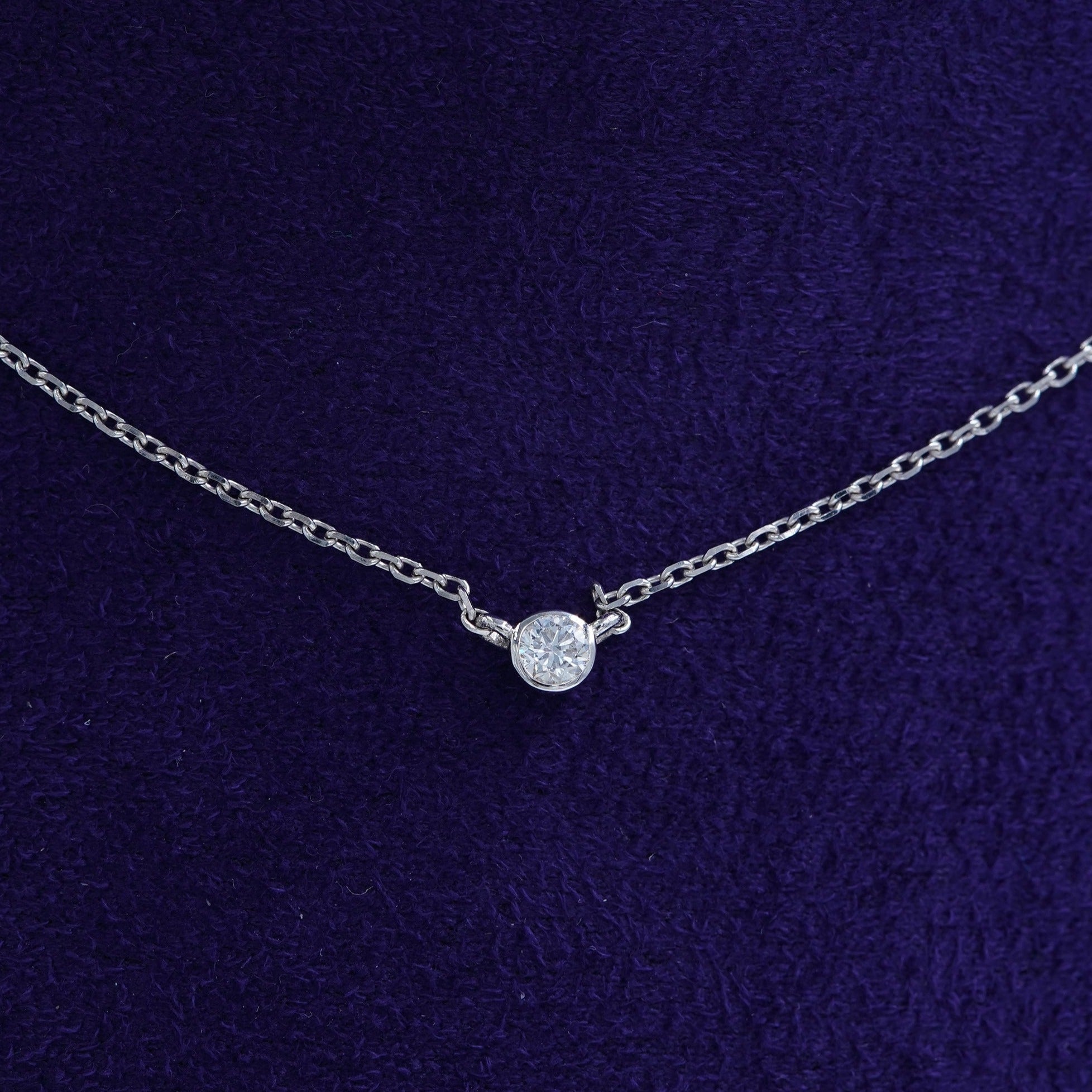 White Diamond Studd Necklace