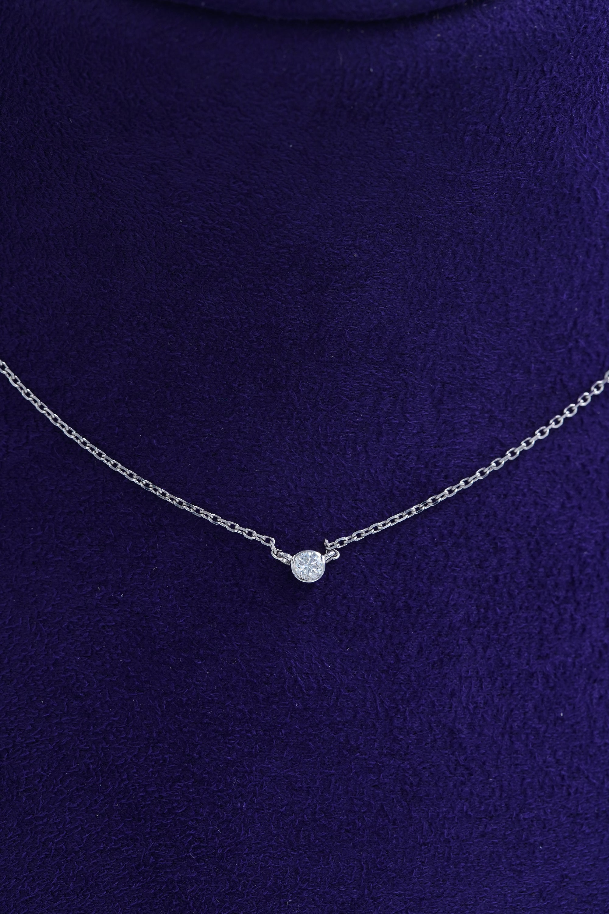 White Diamond Studd Necklace