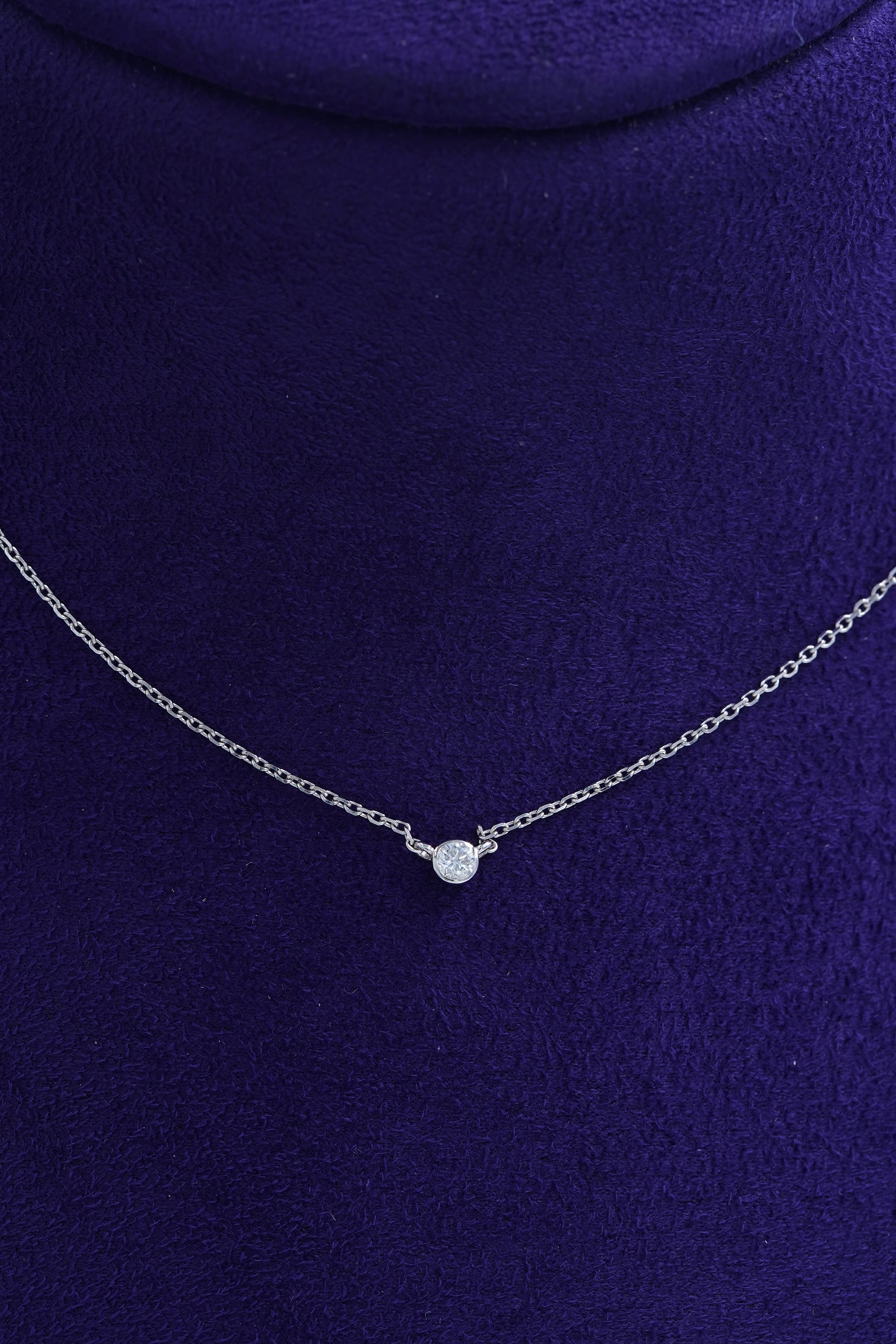 White Diamond Studd Necklace