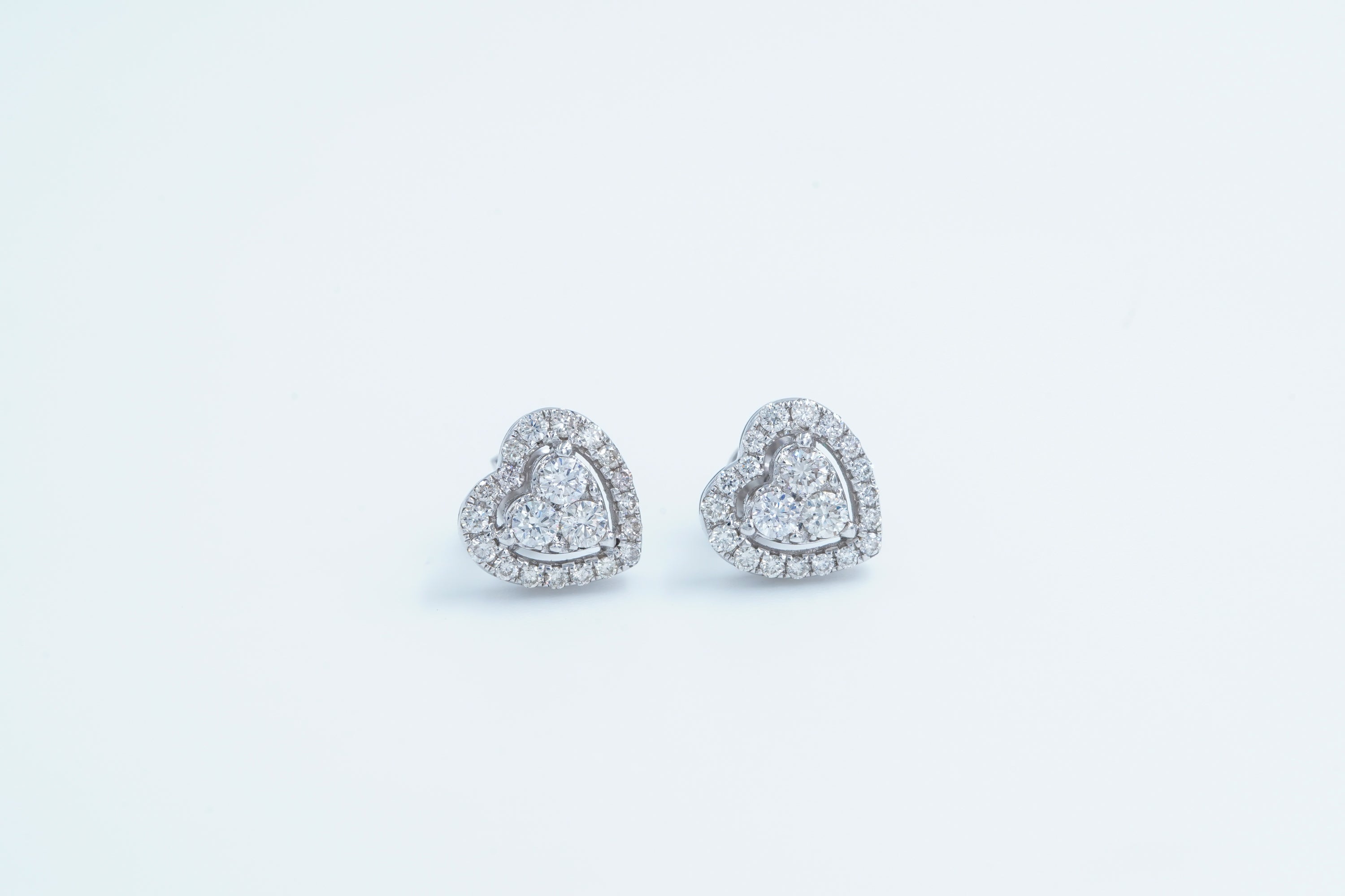 Protected Diamond Heart Earrings