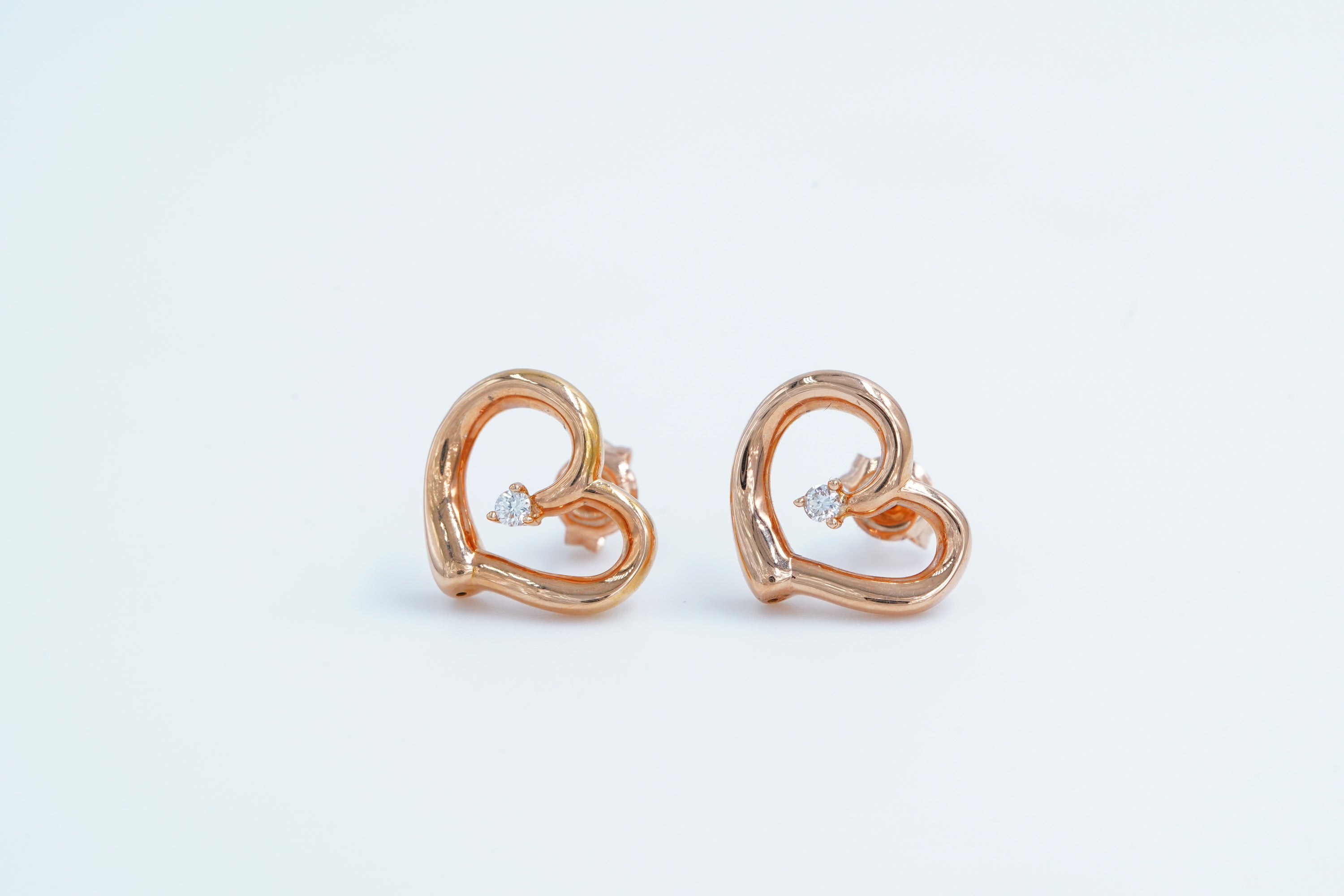 Diamond Gold Heart Earring