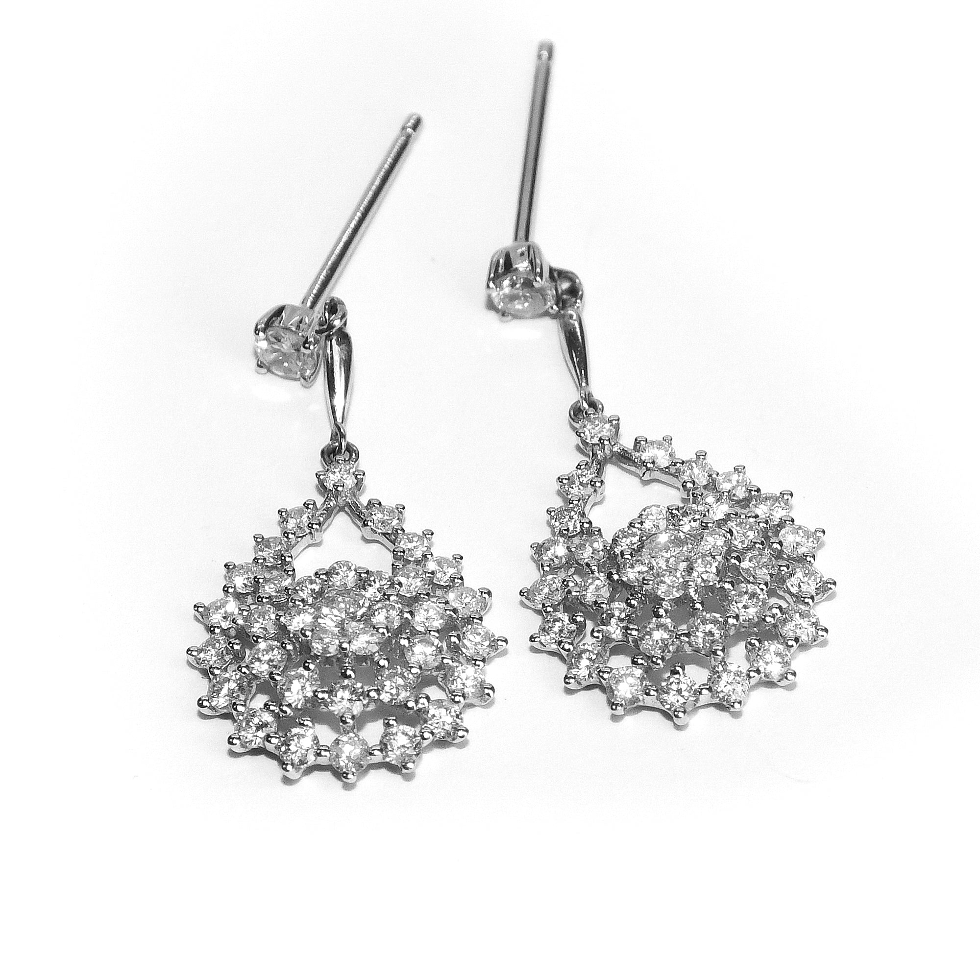 Diamond Basket Earrings