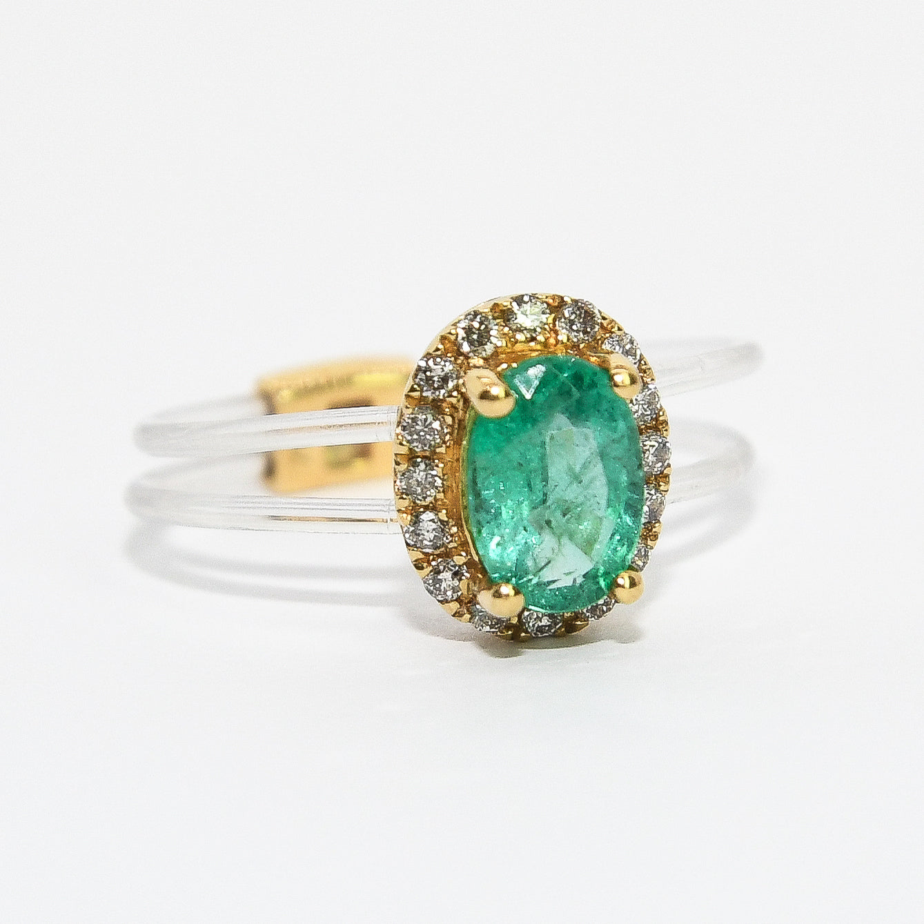 Floating Emerald Ring